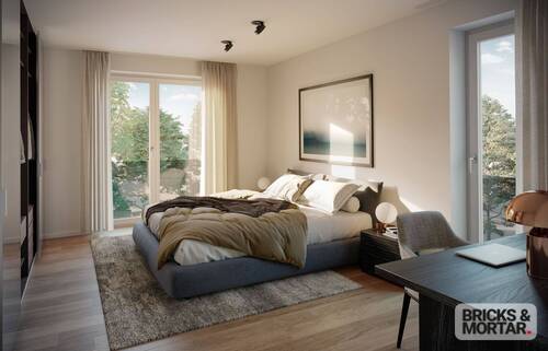 OblatterwallSchlafzimmer (Visualisierung) - Etagenwohnung mit 139,60 m² in Augsburg zum Kaufen