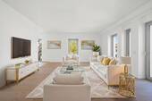 Lichtdurchflutetes Wohn-/Esszimmer (Beispieleinrichtung) - EIN STATEMENT: Neubau 4-Zimmer-Traum mit zwei Balkonen