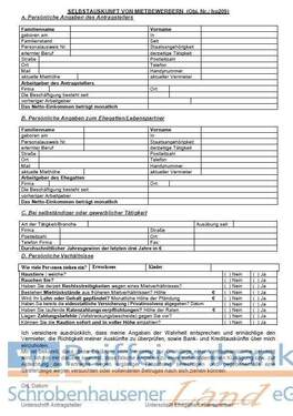 Mieterselbstauskunft - 