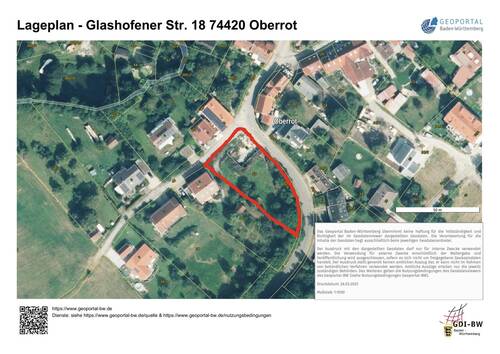 Lageplan Glashofener Str. 18, 74420 Oberrot-markiert - 