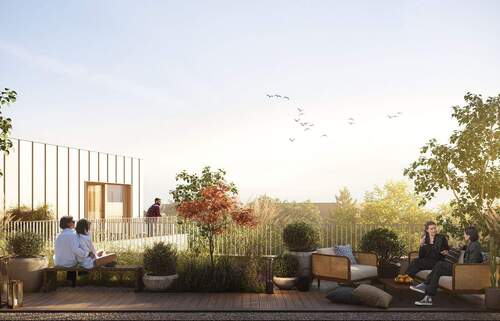 Gemeinschaftsterrasse - 2 Zimmer Etagenwohnung in Berlin