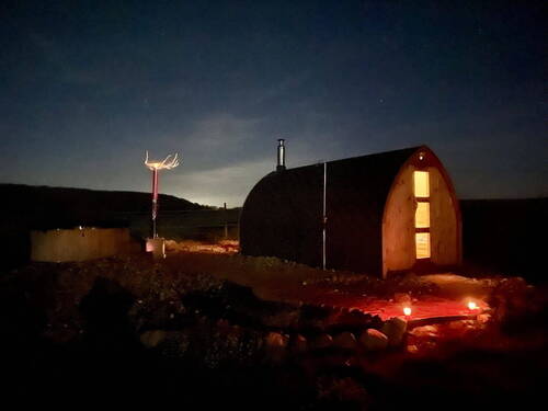 Sauna bei Nacht - 