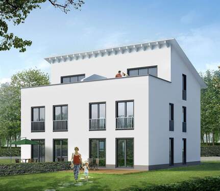 Neubau DHH - DHH in Wiesbaden City Ost – mit Dachterrasse und Garten