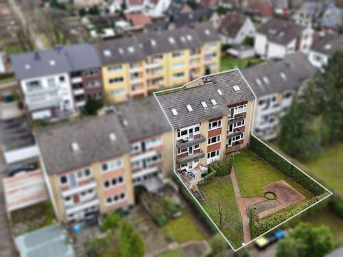 Drohnenaufnahme - Jetzt investieren - Leerstehende Drei-Zimmer-Eigentumswohnung in Osnabrück