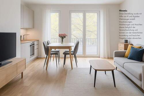 KI Visualisierung (Hinweise beachten) - 4 Zimmer Etagenwohnung in Berlin