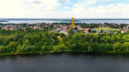Drohnenansicht Umgebung - Grundstück in Muldestausee zum Kaufen
