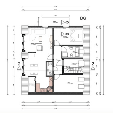 Originalplan mit Bemaßung - 
