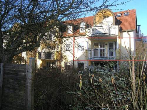 Ansicht Süd - Gepflegte 3-Zimmer-Eigentumswohnung mit Süd-Balkon - ohne PKW-Stellplatz