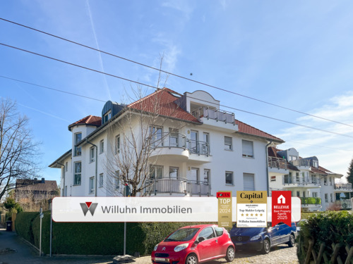 Hausansicht - 2-Raum-Wohnung mit Balkon und Tiefgaragenstellplatz in ruhiger Lage