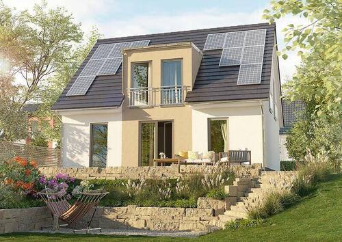 Flair 125 - Gartenansicht - 4 Zimmer Einfamilienhaus zum Kaufen in Marlishausen