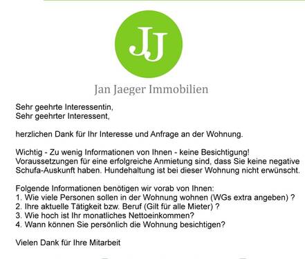 Besichtigungsanfragen richtig - 