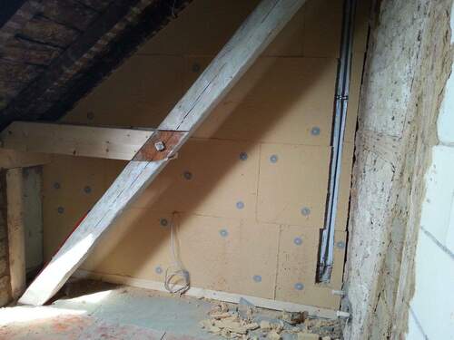 Giebel m. Holzfaserdämmplatten - 