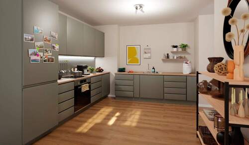 Teiloffene Wohnnküche - 4 Zimmer Etagenwohnung zum Kaufen in Düsseldorf