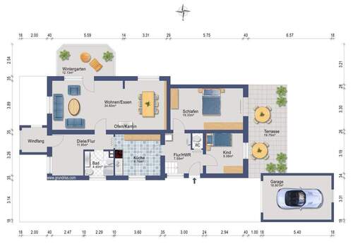 (Darstellung und Maßangaben sind ohne Gewähr) - 