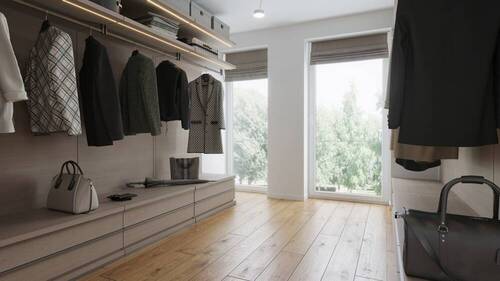 Digitales Staging - Ankleideraum - 