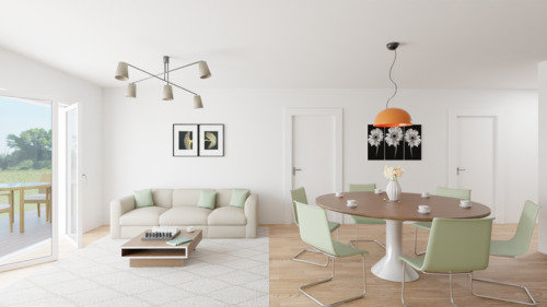 Wohnen - Achim-Uesen: Moderne NEUBAU-3-Zimmer-Wohnung mit 18 m² großer Terrasse & eigenem Gartenanteil