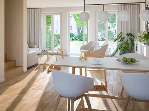 Unverbindliche Visualisierung des Wohnzimmers - 6 Zimmer Einfamilienhaus in Eilenburg