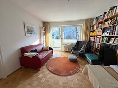 Wohnzimmer - 2 Zimmer Terrassenwohnung zum Kaufen in München