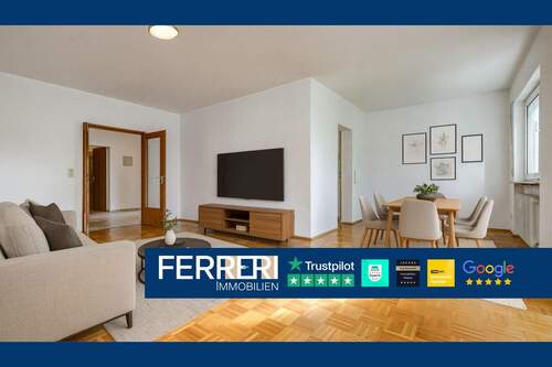 Ferreri Immobilien - RESERVIERT! 4-Zi-Whg (105 m²) in Mühltal! Zugang barrierefrei, 2 Balkone, Keller, Garage ++