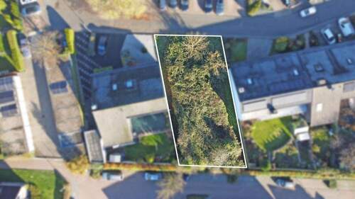 Grundstück Vogelperspektive - Rarität in Friedrichsfeld: Bauplatz + Garagengrundstück in Toplage!