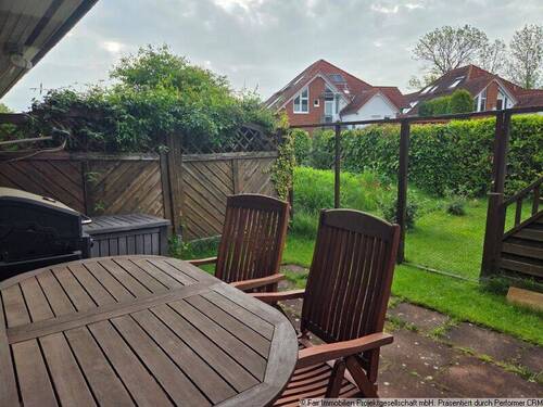 Ansicht Terrasse - Doppelhaushälfte mit 98,20 m&sup2; in Horneburg zur Miete