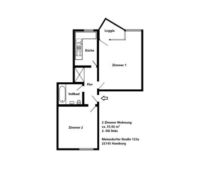 330 - Meiendorfer Str. 123a- 2. OG li - 
