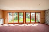 Blick vom Wohnzimmer in den Garten - 5 Zimmer Reihenmittelhaus in Harsewinkel
