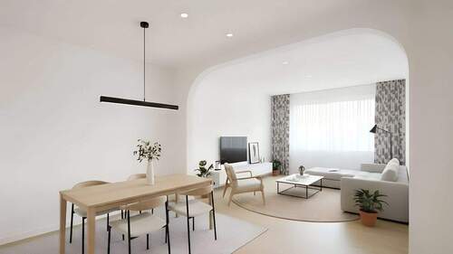 KI-Visualisierung: Wohn- und Esszimmer - 