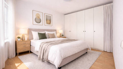 Einrichtungsbeispiel Schlafen - 2 Zimmer Etagenwohnung in München / Pasing