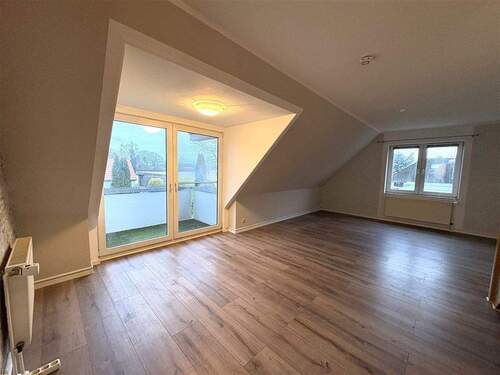 Blick auf den Balkon - Etagenwohnung mit 66,00 m&sup2; in Ganderkesee zur Miete