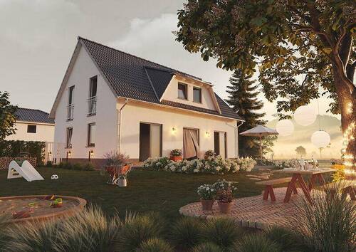 LH 142 - Gartenansicht - Familienhaus mit Freiraum in Molsdorf - komfortabel und idyllisch