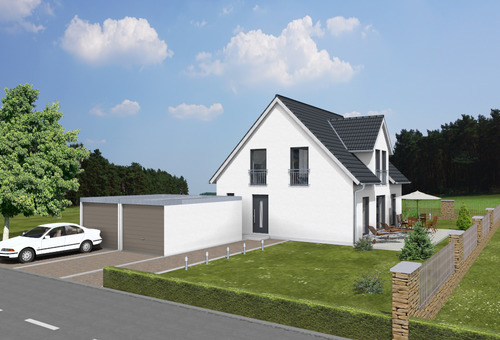 EFH Smart Eingang Giebel West - 