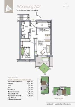 praktisch geschnitten mit Balkon - 