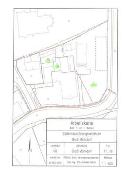 Karte mit dazugehörenden Grundstücken - 