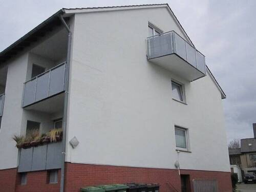 Seitenansicht Balkon - 2 Zimmer Etagenwohnung zur Miete in Kirchlengern