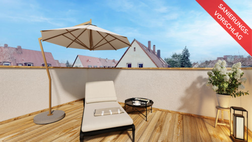 Sanierungsvorschlag Dachterrasse - Familientraum Maisonette Wohnung mit Dachterrasse in Ost-Nbg!!!