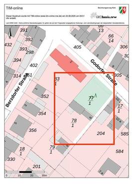 Flurkarte - Grundstück in Köln zum Kaufen