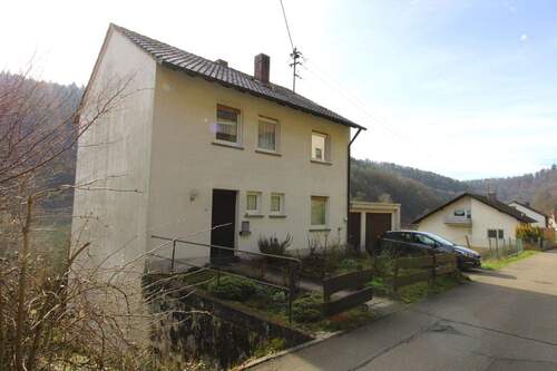 Straßenansicht - Frankenstein: Einfamilienhaus mit großer Garage