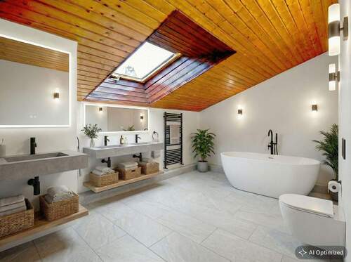 Tageslichtbad (visualisiert) - 3 Zimmer Etagenwohnung in Gerlingen