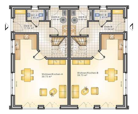 Erdgeschoss - 4 Zimmer Doppelhaushälfte in Apen / Augustfehn