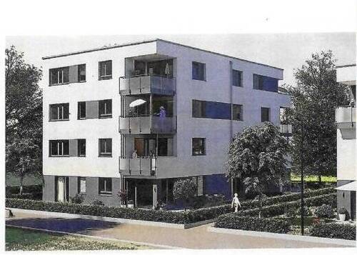 Ansicht Süd - Südlage! 3,5 Zimmer Wohnung mit EBK, zwei Bädern mit großem Garten und großer Terrasse