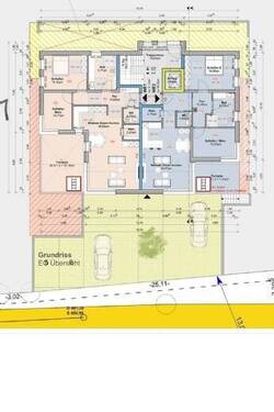 Bauzeichnung , sschnitt EG 22 - 