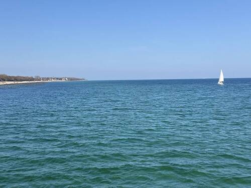 Blick von der Seebrücke in Richtung Kühlungsborn - - 