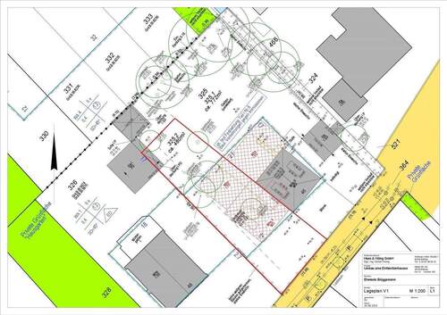 Lageplan - Grundstück für Einfamilenhaus zu verkaufen