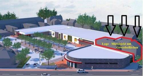 Angebautes -Einkaufscenter - 