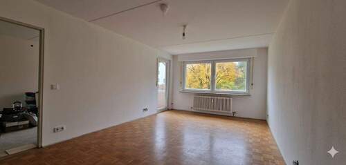 Wohnzimmer (geplant mit KI) - Ein neues Zuhause: Frisch renovierte 2-Zimmer-Wohnung mit Balkon in Stuttgart-Feuerbach