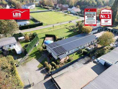 Übersicht (Eingang-Bürofläche) - Zentral im Gewerbegebiet: Bau-, Büro- und Gewerbefläche mit Betriebsleiterwohnung...