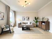 Wohnzimmer - 4 Zimmer Etagenwohnung zum Kaufen in Düsseldorf