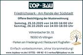 Besichtigung 25.-26.10.25 - 'Friedrichspark': Großer Südwestbalkon mit 17 m², Tageslichtbad, WC mit Dusche, 1.-3.OG, KfW 55!