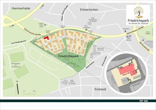 Lageübersicht - Etagenwohnung mit 81,80 m² in Villingen-Schwenningen zum Kaufen